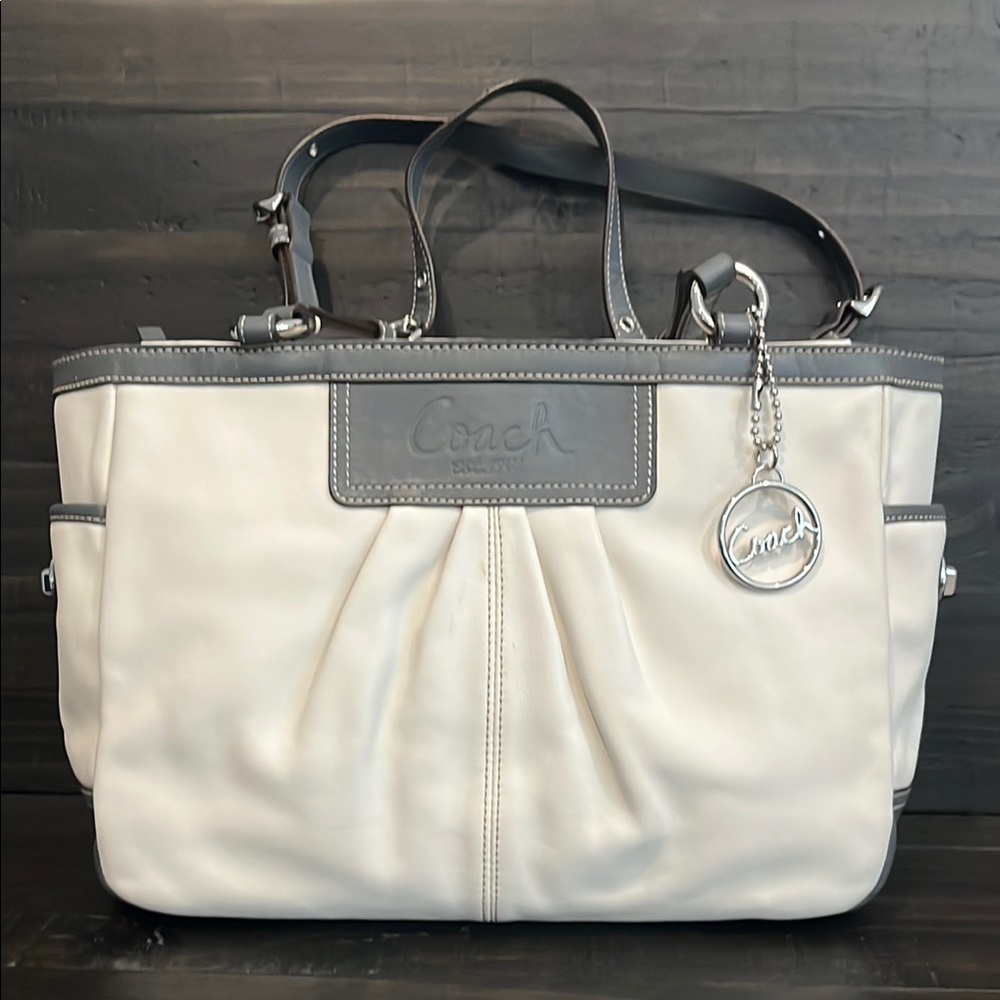 Coach East West Pleated Leather Gallery Satchel - F13759